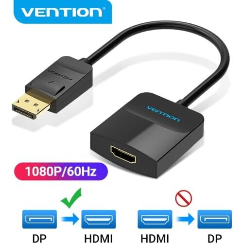Vention DisplayPort to HDMI Adapter 1080P@60Hz Display Port Male to HDMI Female Converter for TV Projector Monitor DP to HDMI