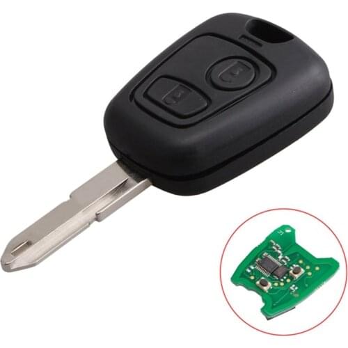 2 Buttons Remote Control Car Key Blade Remote Key Fob Controller For PEUGEOT 206 433MHZ With PCF7961 Transponder Chip