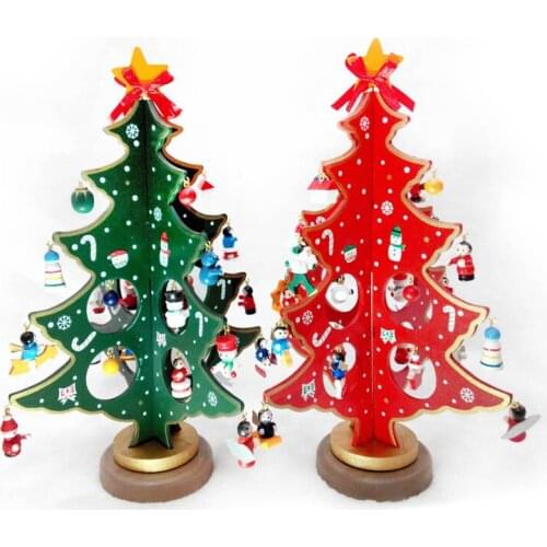 Christmas decorations creative wooden Christmas tree tabletop decoration wooden Christmas tree