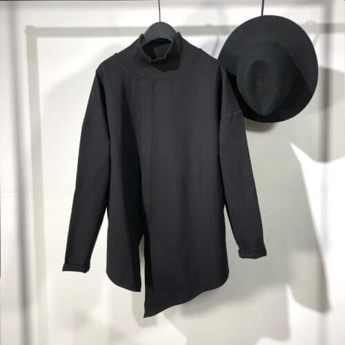 Owen Seak Men Bottoming Shirt 100% Cotton Gothic Style Pullover Mens Clothing Tops Tees Summer Women Tees Black Long T Shirt