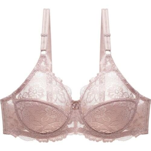 Sexy Lace Bras Women Strappy Ultra-thin Lingerie Seamless Brassiere Female Underwear Plus Size Bralette Femal Femal