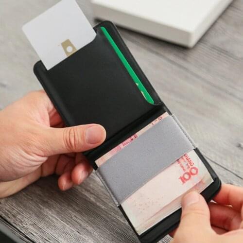 Taihaole Removable magnetic force Pulled Men Wallets Short Portable Bank Business ID Cards Holder Ultra-Slim Women Mini Purse
