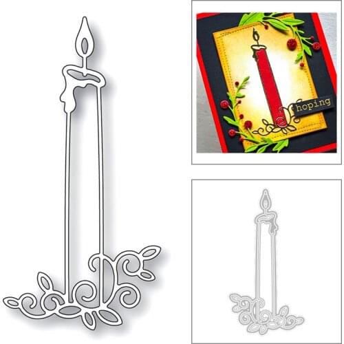 2020 New Happy Birthday Candle and Flame Edge Embossing Metal Cutting Dies For Making Greeting Card Paper Scrapbooking No Stamp