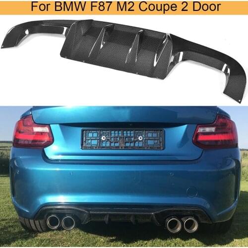 Carbon Fiber Rear Bumper Diffuser Lip Spoiler for BMW 2 Series F87 M2 Base Coupe 2 Door 2016-2019 Rear Diffuser Lip Black FRP