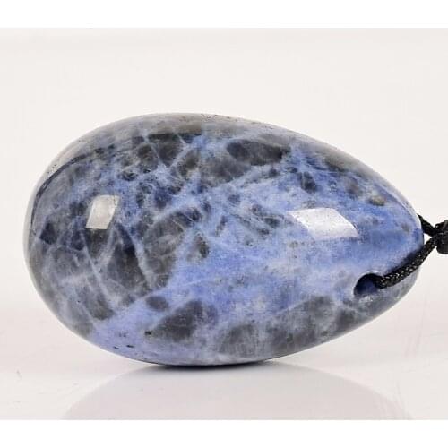 30x20mm Drilled Natural sodalite Mssage Stone Yoni Egg Women Kegel Exercise Pelvic Muscle Vaginal Tightening Yoni Eggs