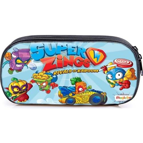 Cartoon Boys Girls Super Zings Pencil Case Students Super Zings Pen Bag Teens Stationery Bag Kids Pen Bag