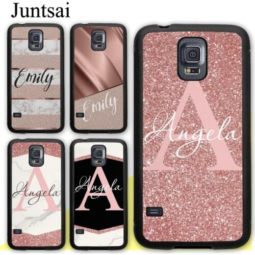 Personalised Name Initial Marble Shimmer Case For Samsung Galaxy A21S A20e A31 M31 A51 A71 A50 A70 S9 S20 S10 Plus Note 20 Ultra