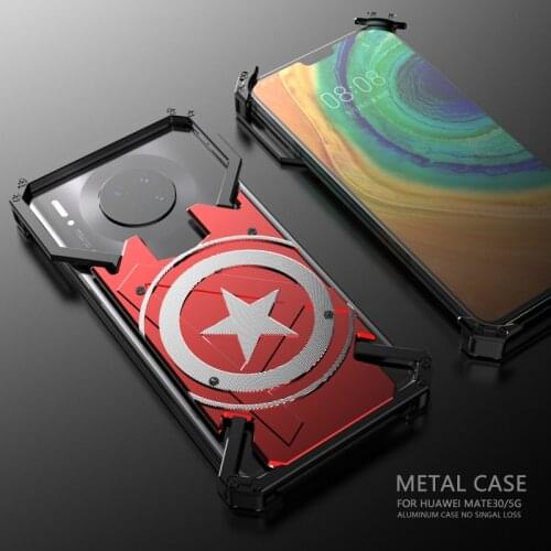 Luxury Shockproof Aluminum Metal Armor Ring Case For Huawei Mate 30 Aluminium Bumper Case Metal Frame Cover For Honor V30 Pro