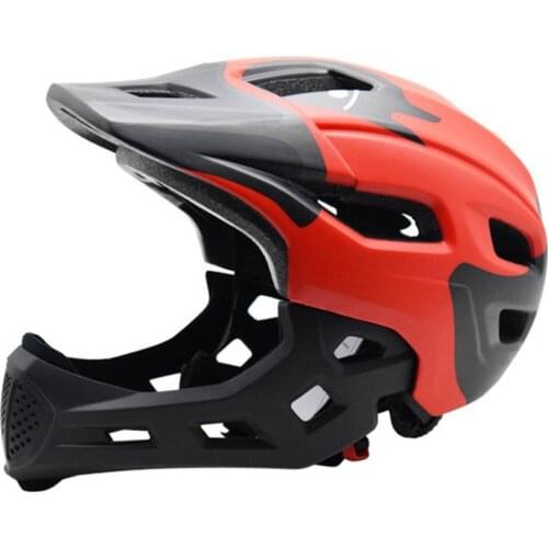 Children Bike Helmet Detachable Full Face Chin Helmet Kids Outdoor Skateboarding Sports Safety integrated molding Helmet