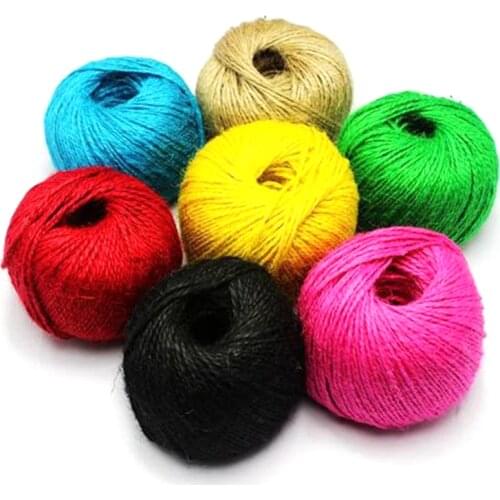 Jute Twine100m *2Ply Decorative Handmade Accessory Rope bakers Twine Crafting Gift Wrapping lables hang tags (Black color)