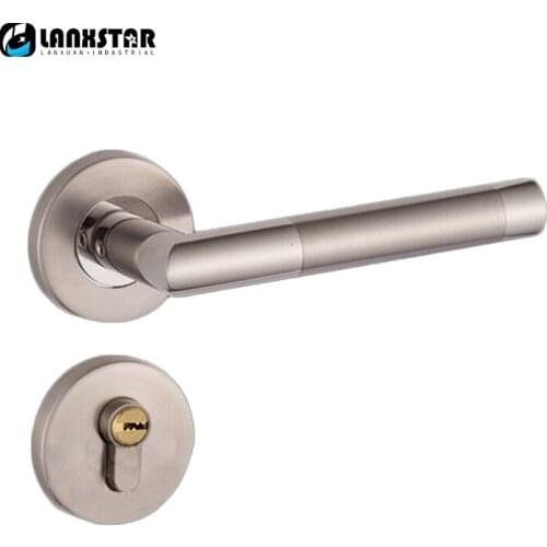 European Style Indoor Bedroom Door Lock Simple Doors Handle Knob Wood-Door Stainless Locks
