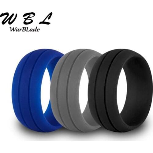 2019 New Hypoallergenic Crossfit Flexible Rubber Finger Ring 8mm Food Grade FDA Silicone Rings For Women Men Wedding Rings Bands