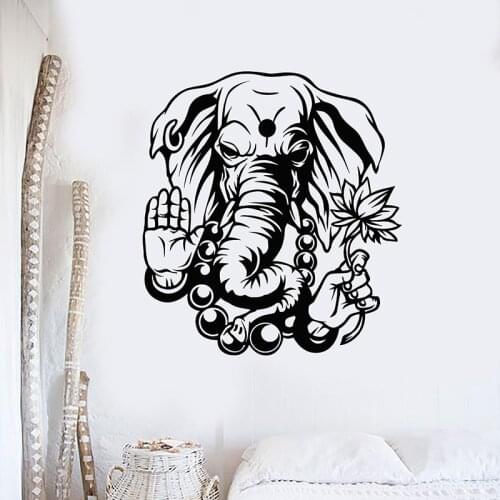 God Ganesha Hindu Elephant Indian Deity Religion vinyl wall sticker home decor living room decal diy art mural wallpaper gift