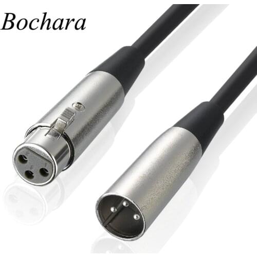 Bochara 3pin XLR Cable Male to Female Dual Shielding Audio Cable For Microphone Mixer 1m 1.8m 3m 5m 6m 7.5m 10m