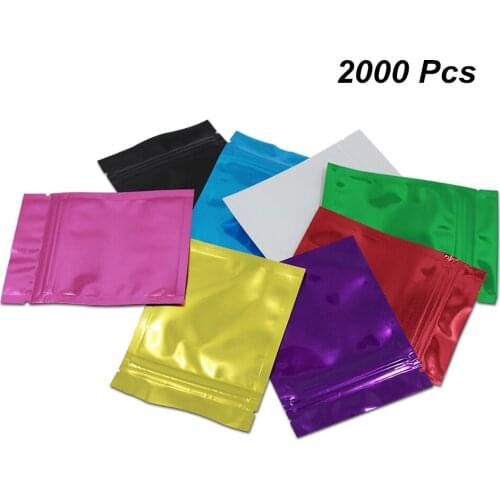 Colorful 6x8 cm Aluminum Foil Resealable Mylar Bags for Snack Dried Fruits Mylar Foil Zip Lock Food Storage Self Sealing Pouches