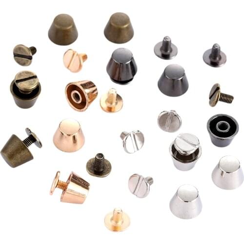 Circular arc screw handmade leather bag decorative buckle leather bag bottom nail bucket screw rivet decorative metal material