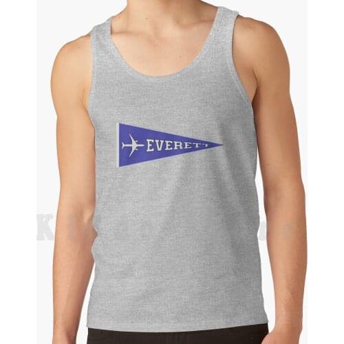 Everett Pennant tank tops vest 100% Cotton Everett Washington Boeing 787 Paine Field Plant Factory Pennant