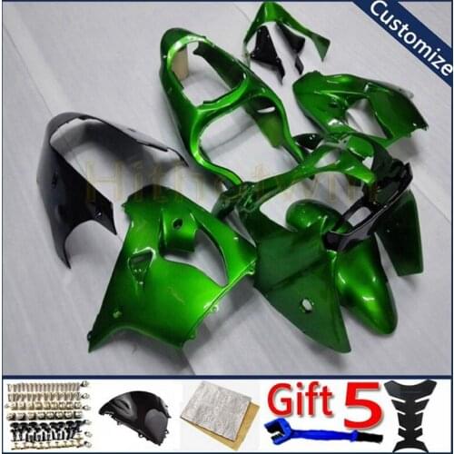 Motorcycle plastic cover For ZX9R 2000 2001 ZX-9R 00 01 ZX 9R bodywork kit motorcycle fairings Custom green