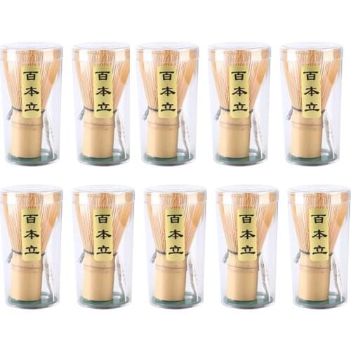 Wholesale 10 Pcs HandMade Bamboo 100Prongs Chasen Matcha Whisk 100 Pondate With Individual Box Japanese Tea Ceremony Teaware