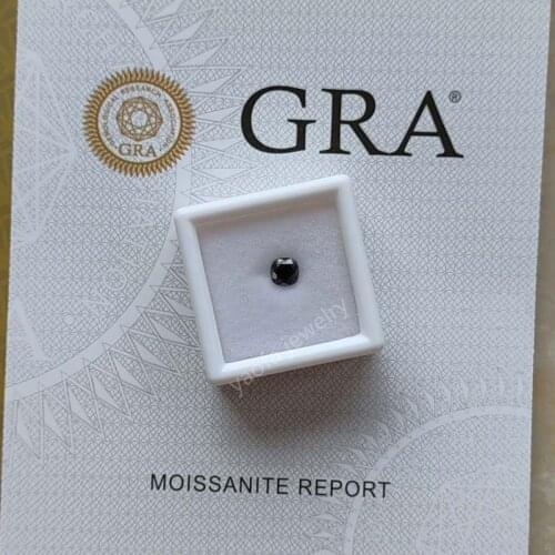 Wholesale Black Moissanite Diamonds Cushion Shape Brilliant Cut Moissanites Stone For GRA Certificate Carving Test Positive