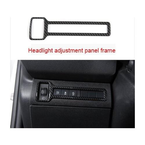 For Peugeot 408 2014-2019 carbon fiber Headlight adjustment panel frame 1pc