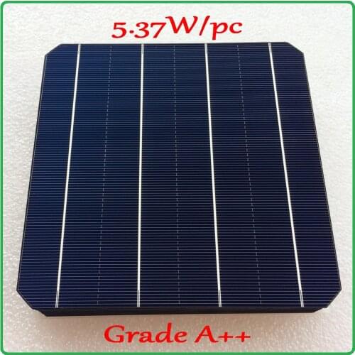 Solar cell panel 21.6% high-efficiency A grade 156mm 4BB monocrystalline solar cell 5.37W/pc enough-power Mono Solar Cell