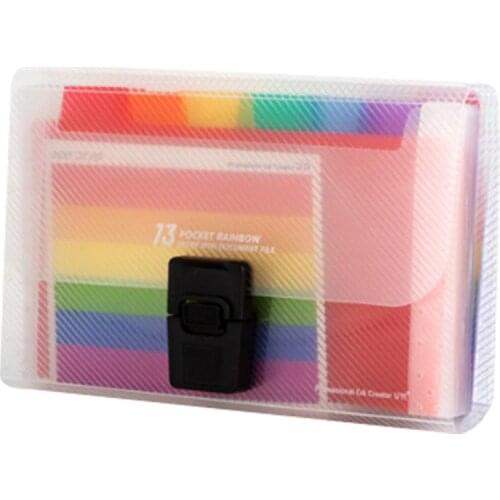 13 Pockets Expanding File Folder A4 Letter Size Organizer Portable Business Office Supplies Document Holder Desk Storage HOT