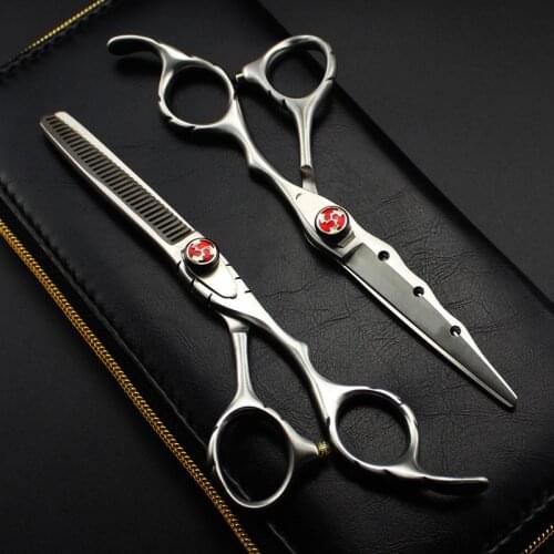 Professional japan 440c steel 6 '' matte cut hair scissors cutting barber tools haircut thinning shears hairdresser scissors