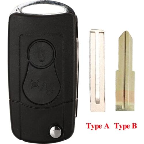 Jingyuqin Remote Modified Car Key Fob Shell For SSANGYONG ActYon Rexton 2 W Kyron 2 Button Case Replacement
