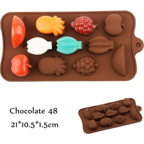 Silicone Chocolate Mold For Candy Soap Cake Cookies Mold Fruit Shape Baking Accessories Fondant Candy Silicone DIY Molds