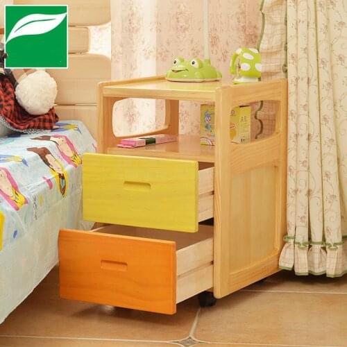 Solid wood bedside table small mini simple storage storage pine cabinets simple creative bedroom dormitory side cabinet