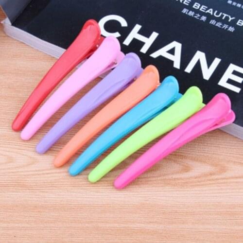 652F 1Pc Women Girls Sweet Jelly Candy Color Single Prong Hair Clip Semi Transparent Hairdressing Salon Non-Slip Hair Bows