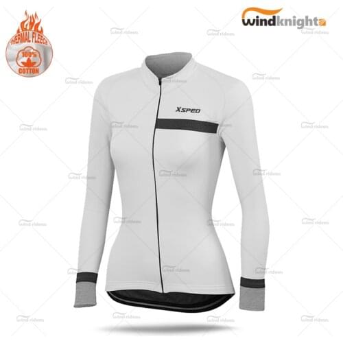 Woman Winter Cycling Jersey Thermal Fleece Long Sleeve Clothing Lady MTB Racing Clothes Training Uniform Maillot Ciclismo