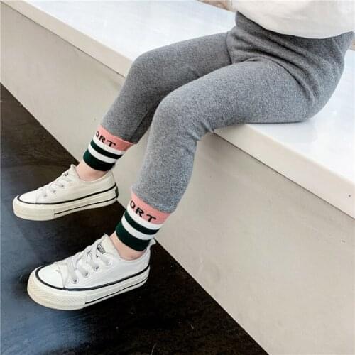Toddler Girls Leggings Kids Skinny Pants For Spring Autumn Kids Leggings Children Patchwork Girl Pencil Pants