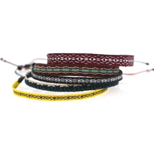 GO2BOHO Pattern Bracelets Rope Braided Bracelet For Women Vintage Cuff Boho Jewelry Bohemian Pulseras Mujer Woven Gift