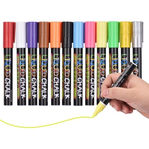 Liquid Chalk Markers Erasable Water-based Chalkboards Marker Pens Non Toxic Quick Drying for Blackboard Glass Mirror Office Home