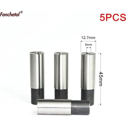12.7mm to 6mm-5PCS,free shipping CNC solid carbide End Mill conversion sleeve,woodworking router,high Precision adapter,chuck