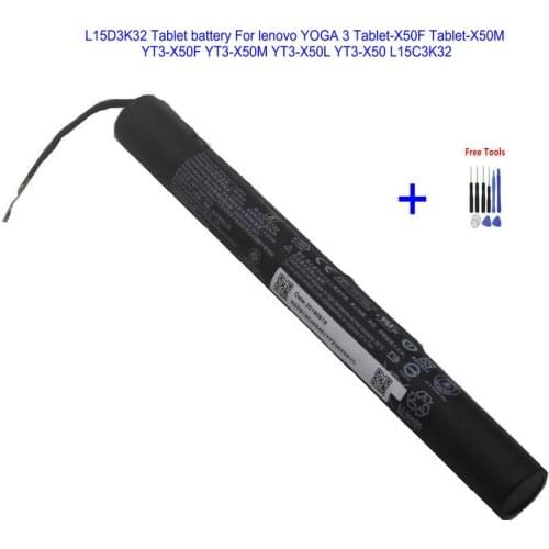 1x 8400mAh L15D3K32 L15C3K32 Tablet battery For Lenovo YOGA 3 Tablet-X50F Tablet-X50M YT3-X50F YT3-X50M + Repair Tools kit