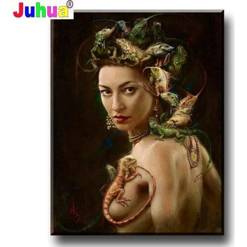 5D DIY Diamond Painting lizard Ladies home decor New Full Square&Round Diamond embroidery Cross stitch Diamond mosaic woman