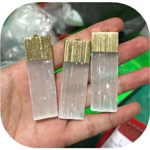 White Selenite Pendant Crystals Healing Stones For Gifts