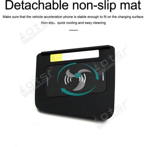 QI Wireless Fast Charge Special On-Board Charge Phone Panel Android For TOYOTA Highlander 2015-2018 Car Non-slip Car Accessories