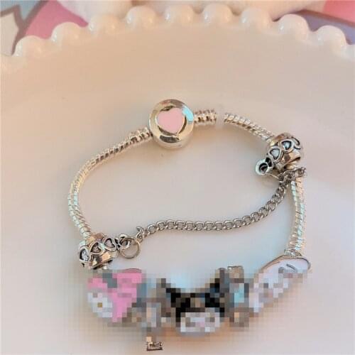 Cartoon Style Charm Bracelets With Princess skirt Beads Friendship Bracelets Fit Original Fine Bracelets As Women Kids Gift