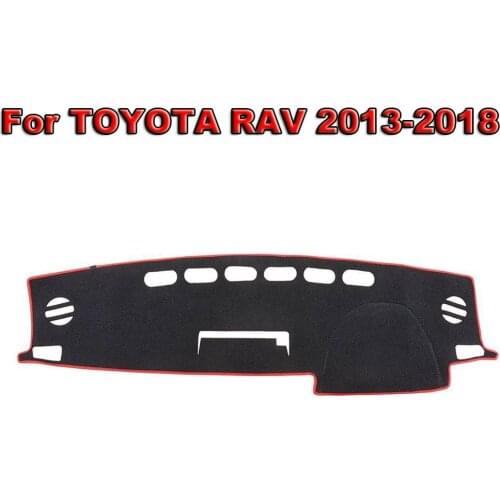 Black Car Dashboard Cover Felt Fabric Dashboard Protector Dash Mat Auto Interior Accessories Covers For Type Year 2013-2018