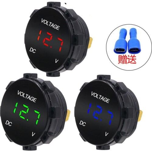 12V-24V Digital Panel Voltmeter Voltage Meter Tester LED Display For Car Auto Motorcycle Boat ATV Truck Refit Accessories