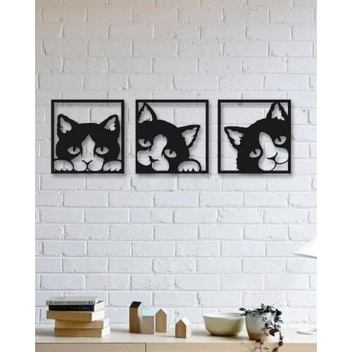 Nordic living room decor metal light luxury wall hanging cat wall decor restaurant wall iron kids room decoracion habitacion