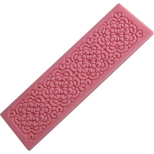 Border Decoration Lace Mold Flower Lace Mat Fondant Cake Decorating Tools Silicone Sugarcraft Lace Pad Baking Tools