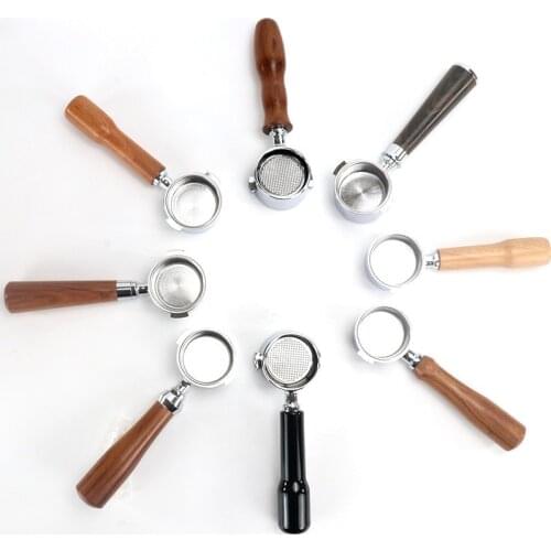 Stainless Steel Bottomless-filter Coffee Machine Holder 51mm Cup Extraction Portafilter Parts Espresso Tool