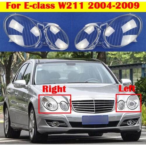 For Mercedes-Benz E-class W211 E200 E240 E280 E300 E350 2004-2009 Car Front Headlight Cover Lampshade Glass Lens Shell Caps