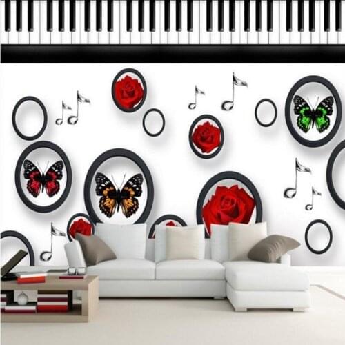 Dropship Colomac White Wallpaper 3D Waterproof Piano Music Hall Wallpaper Wallpaper for Kids Room Foto Mural Decoracao Casa