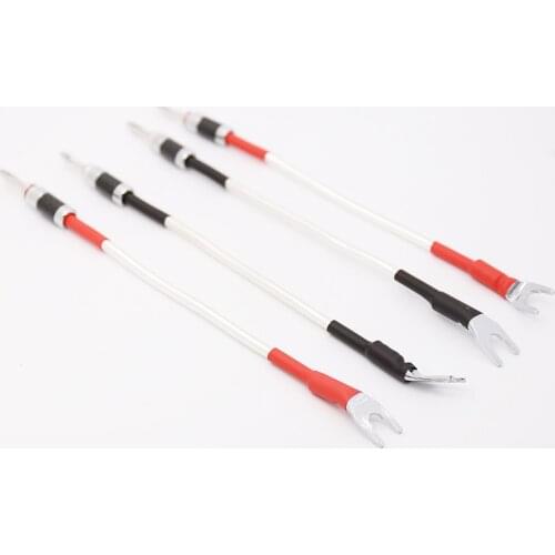 Hi-End Hifi audio Odin Silver Plated Jumper Cable banana to spade plug Bridge Audio cable 15cm